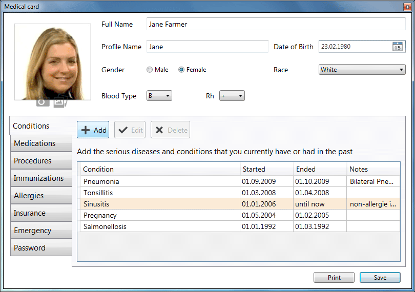 Family member Medical Card